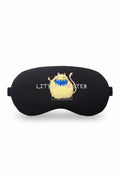 Little Monster Nakışlı Jel Soğutmalı Işığı Tam Engelleyen Ergonomik Uyku Göz Bandı - Siyah - 1