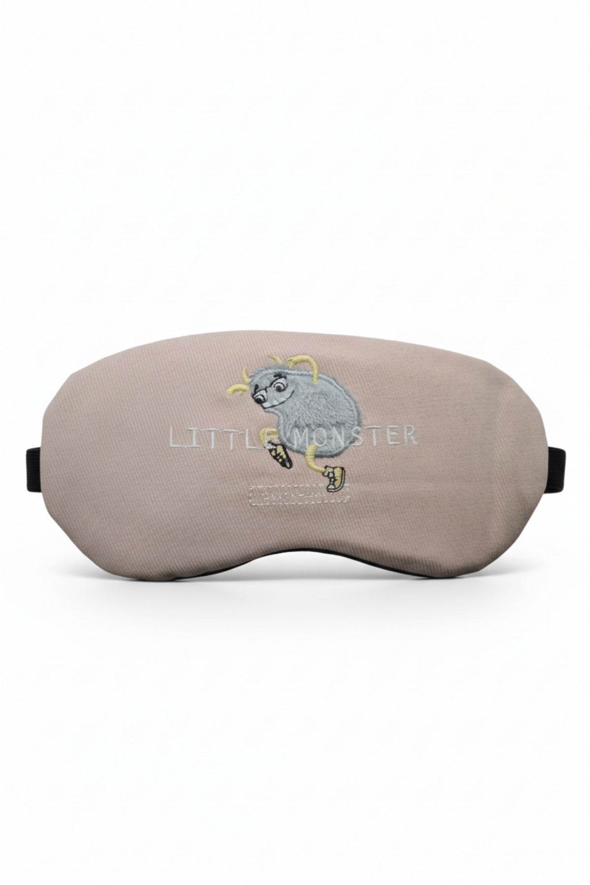 Little Monster Nakışlı Jel Soğutmalı Işığı Tam Engelleyen Ergonomik Uyku Göz Bandı - Pembe - 1