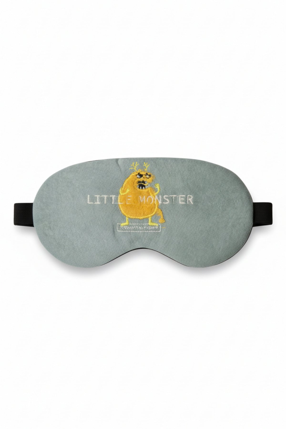 Little Monster Nakışlı Jel Soğutmalı Işığı Tam Engelleyen Ergonomik Uyku Göz Bandı - Mavi - 5