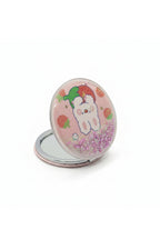 6x6 Cm Yuvarlak Kapaklı Cep Aynası Taşınabilir Makyaj Aynası - Pembe - 1