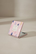 6x6 Cm Kare Kapaklı Cep Aynası Taşınabilir Makyaj Aynası - Pembe - 3