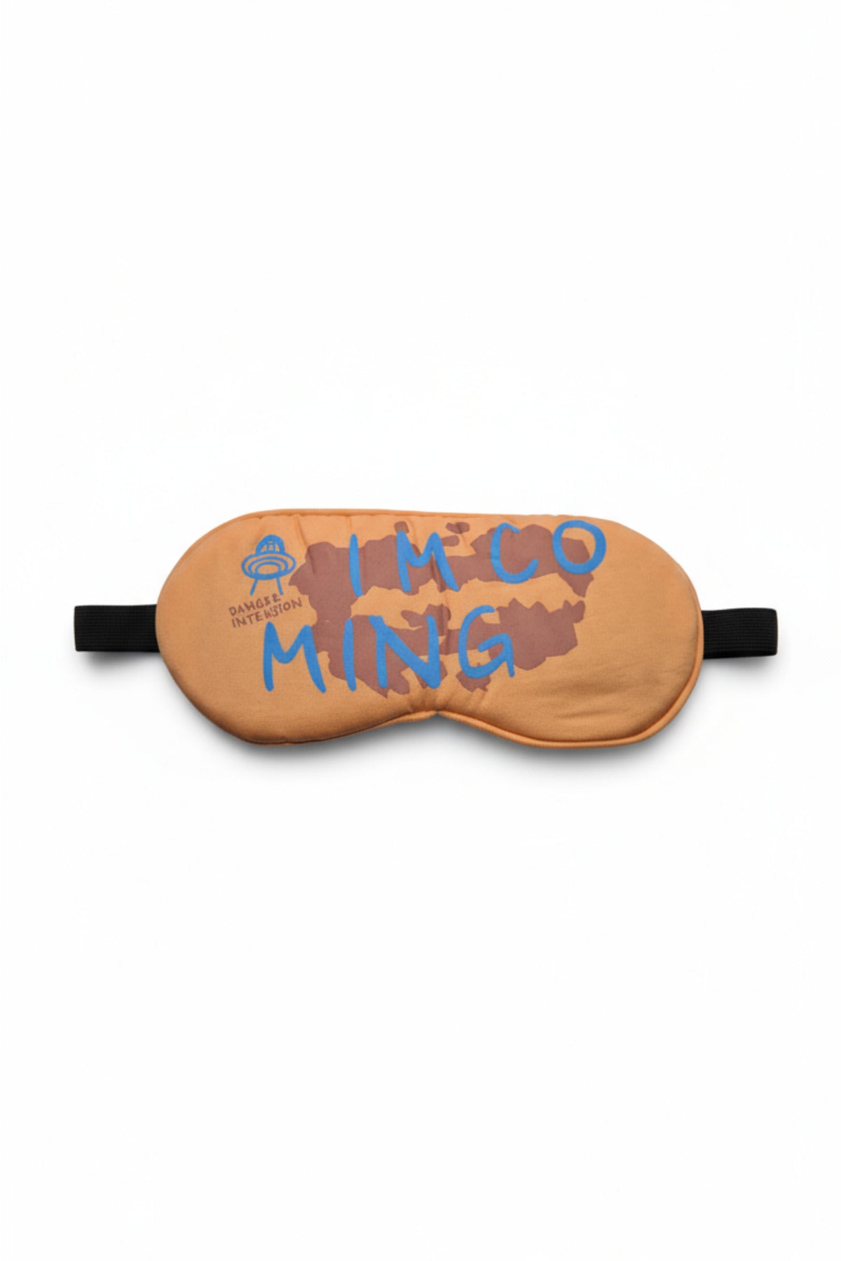 Im Coming Yazı Baskılı Jel Soğutmalı Işığı Tam Engelleyen Ergonomik Uyku Göz Bandı - Turuncu - 5