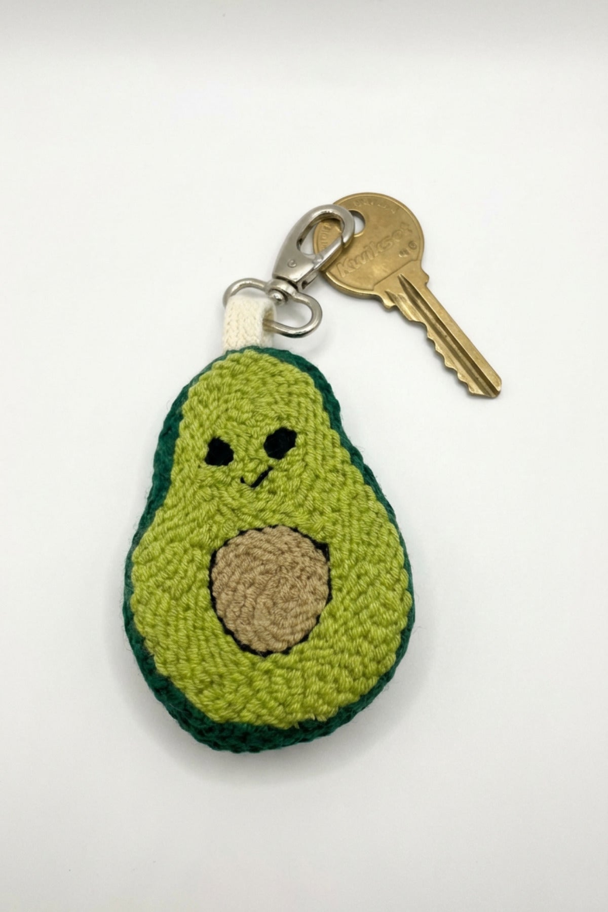Sevimli Charm Avokado Figürlü El Yapımı Punch Anahtarlık - Yeşil - 3