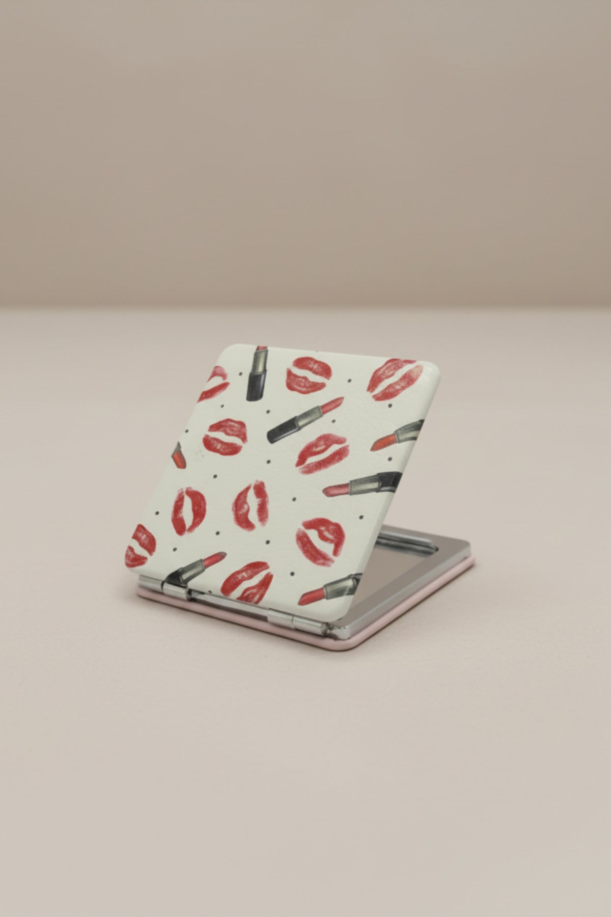 6x6 Cm Kare Kapaklı Cep Aynası Taşınabilir Makyaj Aynası - Çok Renkli C - 3