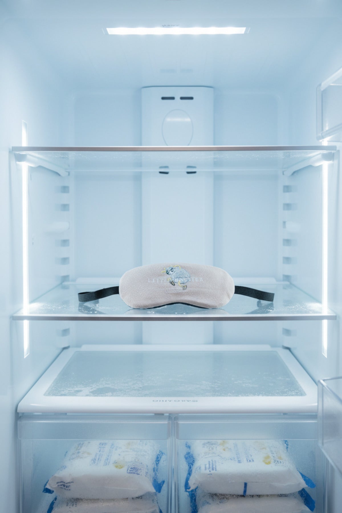 Little Monster Nakışlı Jel Soğutmalı Işığı Tam Engelleyen Ergonomik Uyku Göz Bandı - Pembe - 5