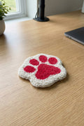 El Yapımı Pati Desenli Punch Bardak Altlığı Dekoratif Kedi Köpek Temalı El İşi Coaster
