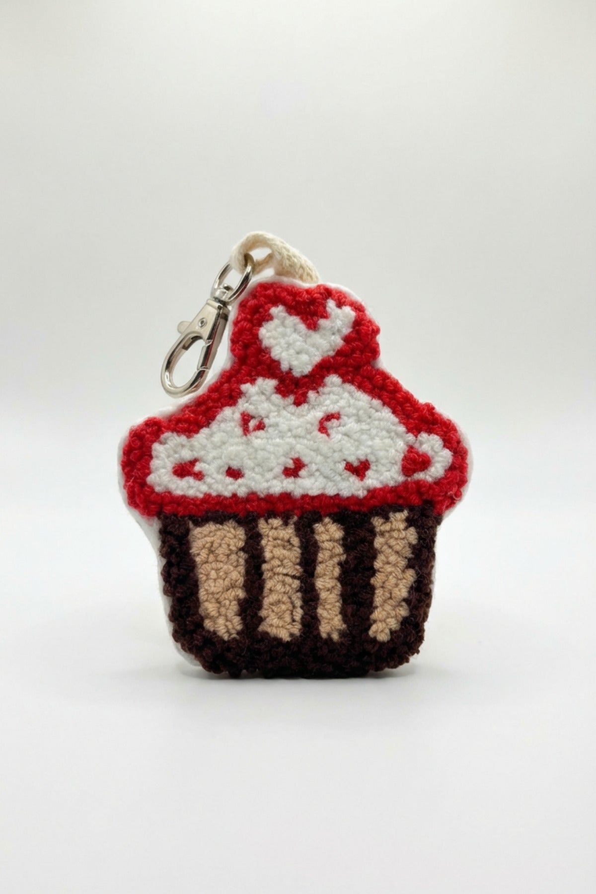 El Yapımı Charm Punch Cupcake Desenli Metal Klipsli Anahtarlık - Çok Renkli - 2