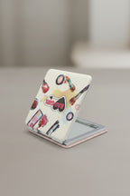 6x6 Cm Kare Kapaklı Cep Aynası Taşınabilir Makyaj Aynası - Çok Renkli A - 3
