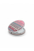 6x6 Cm Yuvarlak Kapaklı Cep Aynası Taşınabilir Makyaj Aynası - Pembe - 1