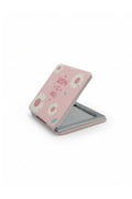 6x6 Cm Kare Kapaklı Cep Aynası Taşınabilir Makyaj Aynası - Pembe - 1