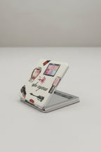 6x6 Cm Kare Kapaklı Cep Aynası Taşınabilir Makyaj Aynası - Çok Renkli D - 3