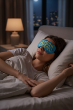 Gaetan Baskılı Jel Soğutmalı Uyku Göz Bandı