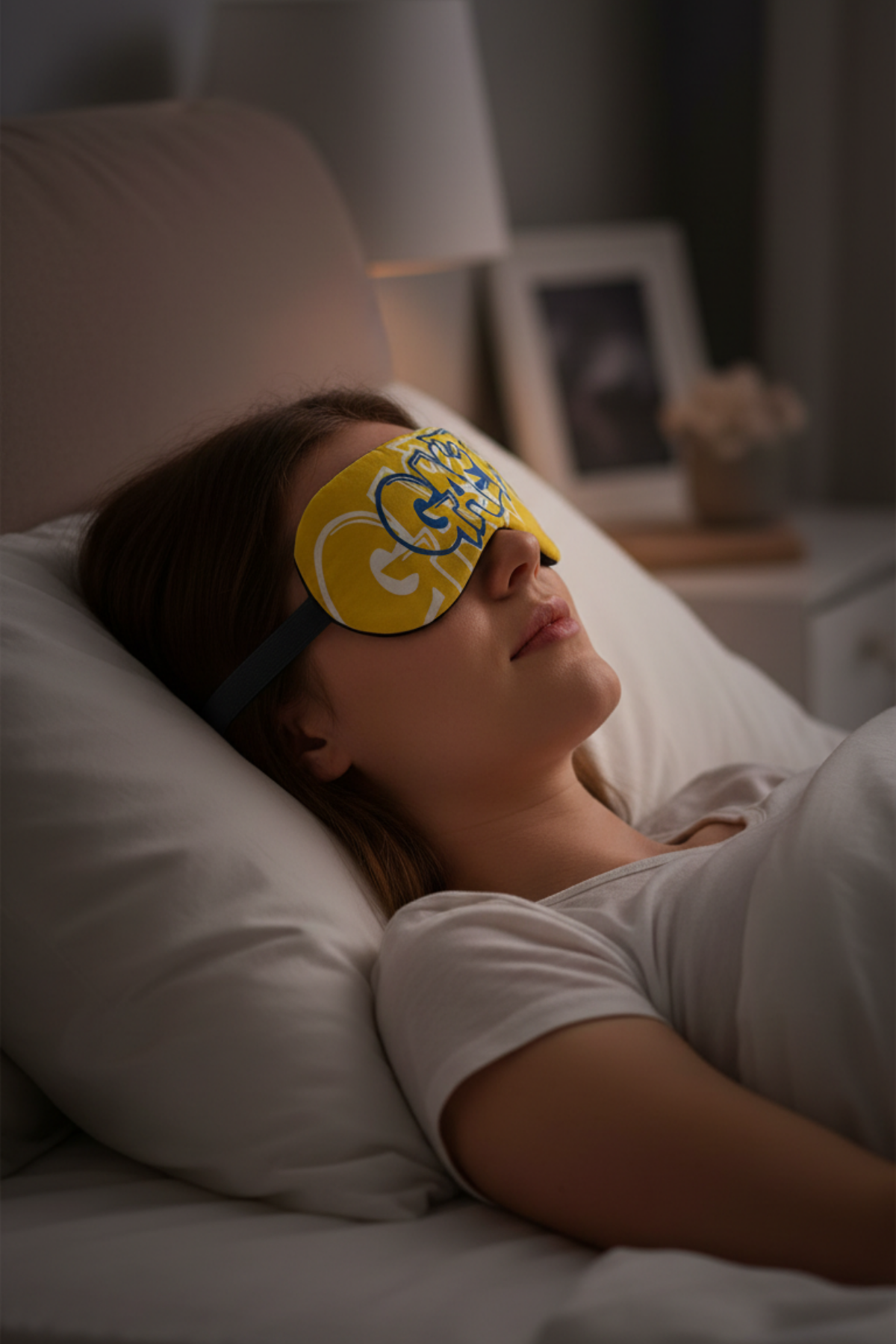 Gaetan Baskılı Jel Soğutmalı Uyku Göz Bandı