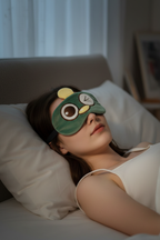 Peluş Desenli Jel Göz Bandı Uyku Maskesi