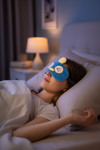 Peluş Desenli Jel Göz Bandı Uyku Maskesi