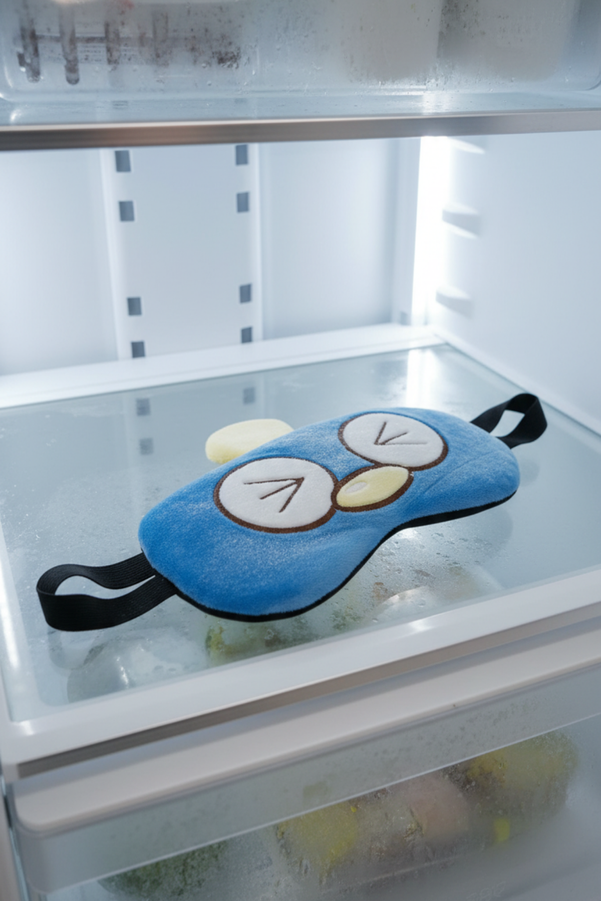 Peluş Desenli Jel Göz Bandı Uyku Maskesi