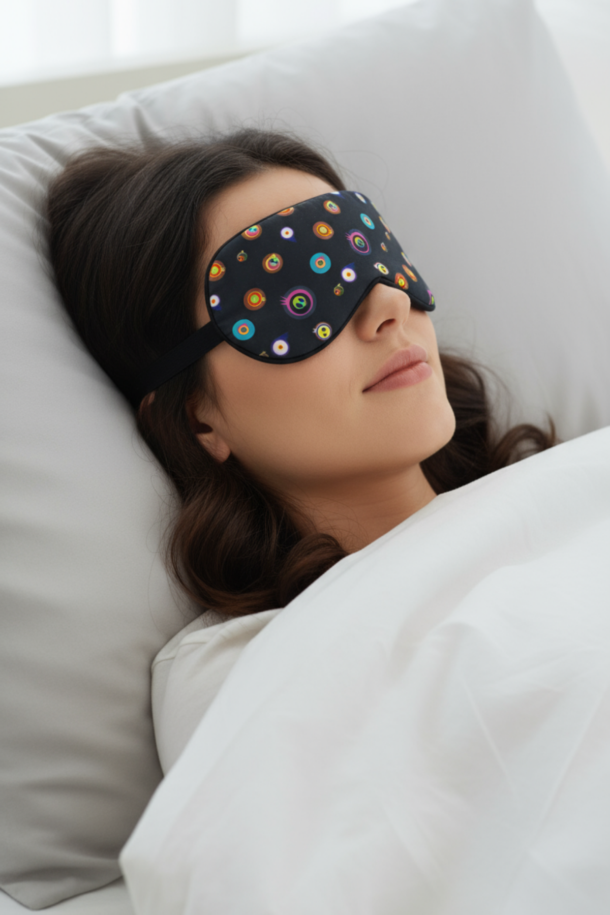 Desenli Jel Soğutmalı Uyku Maskesi