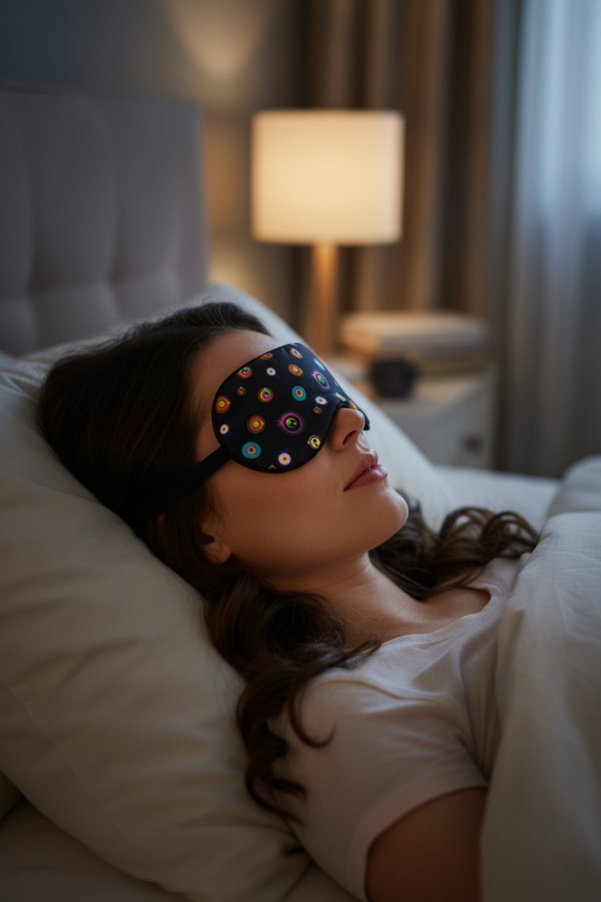 Desenli Jel Soğutmalı Uyku Maskesi