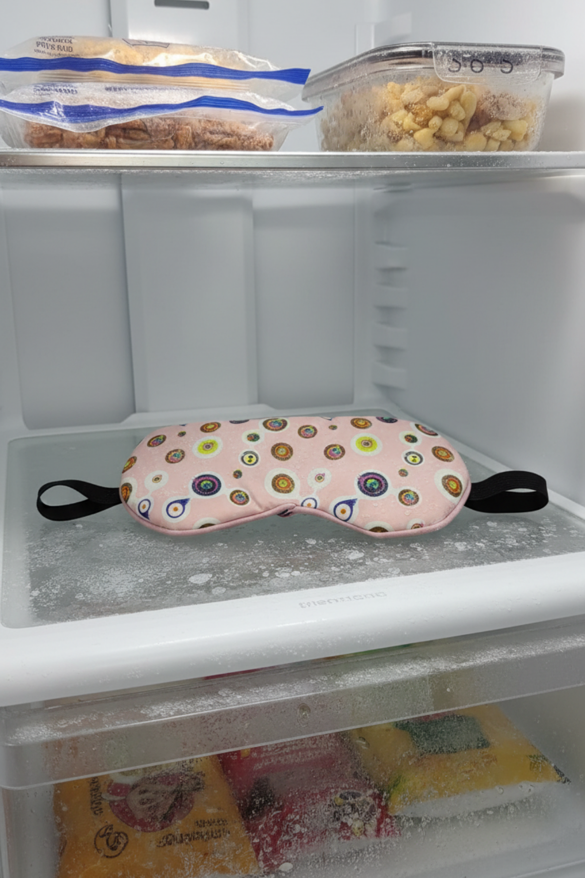 Desenli Jel Soğutmalı Uyku Maskesi