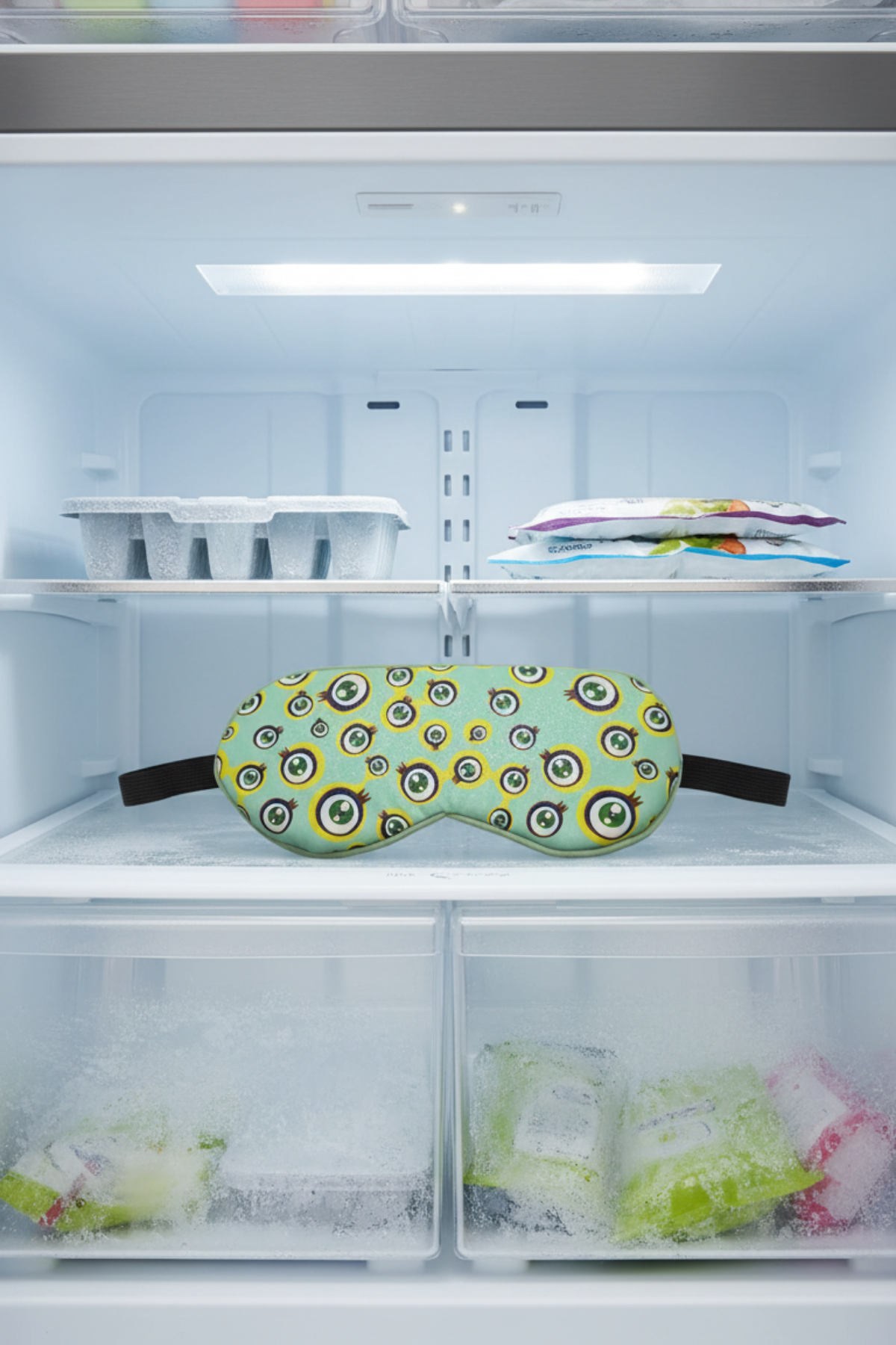 Desenli Jel Soğutmalı Uyku Maskesi