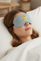 Jel Destekli Uyku Göz Bandı Little Monster Desenli