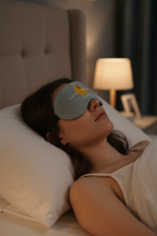 Jel Destekli Uyku Göz Bandı Little Monster Desenli