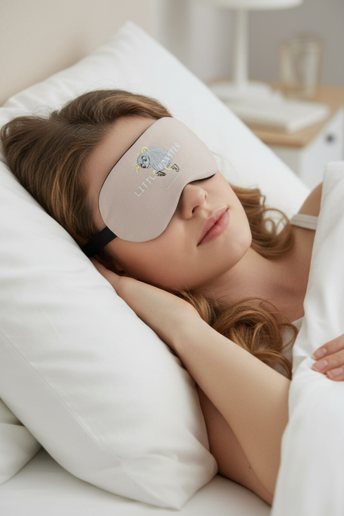 Jel Destekli Uyku Göz Bandı Little Monster Desenli