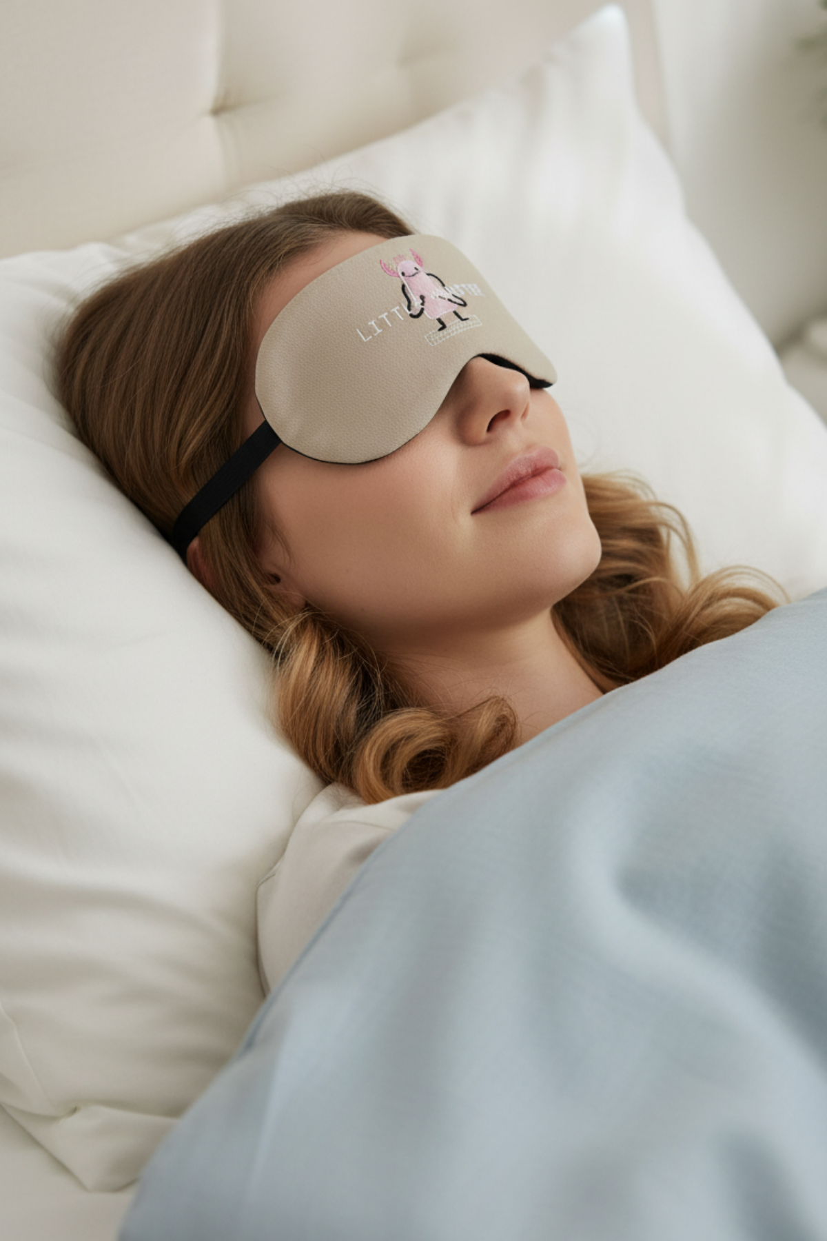 Jel Destekli Uyku Göz Bandı Little Monster Desenli