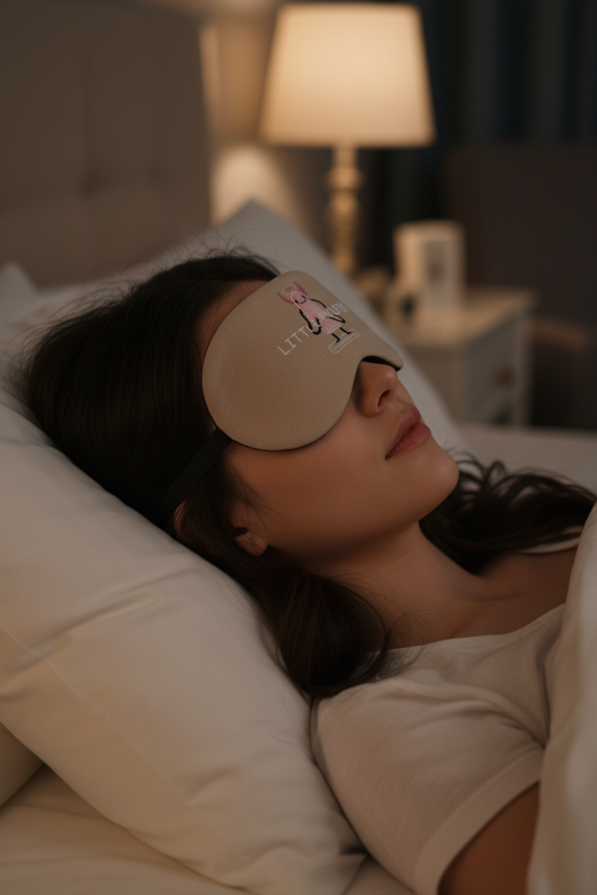 Jel Destekli Uyku Göz Bandı Little Monster Desenli