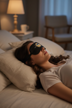 Jel Destekli Uyku Göz Bandı Little Monster Desenli