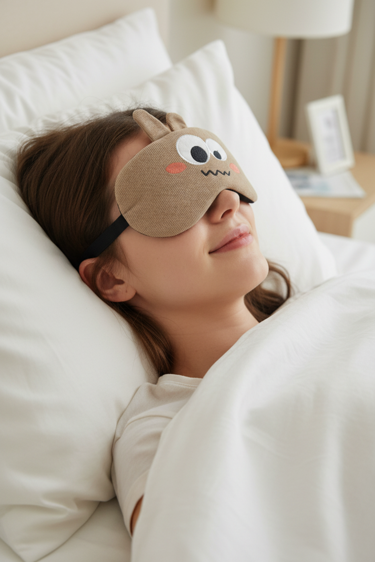 Sevimli Karakter Peluş Uyku Maskesi Göz Bandı