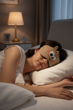 Sevimli Karakter Peluş Uyku Maskesi Göz Bandı