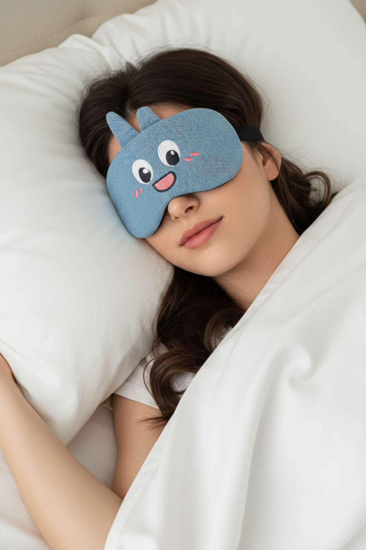 Sevimli Karakter Peluş Uyku Maskesi Göz Bandı