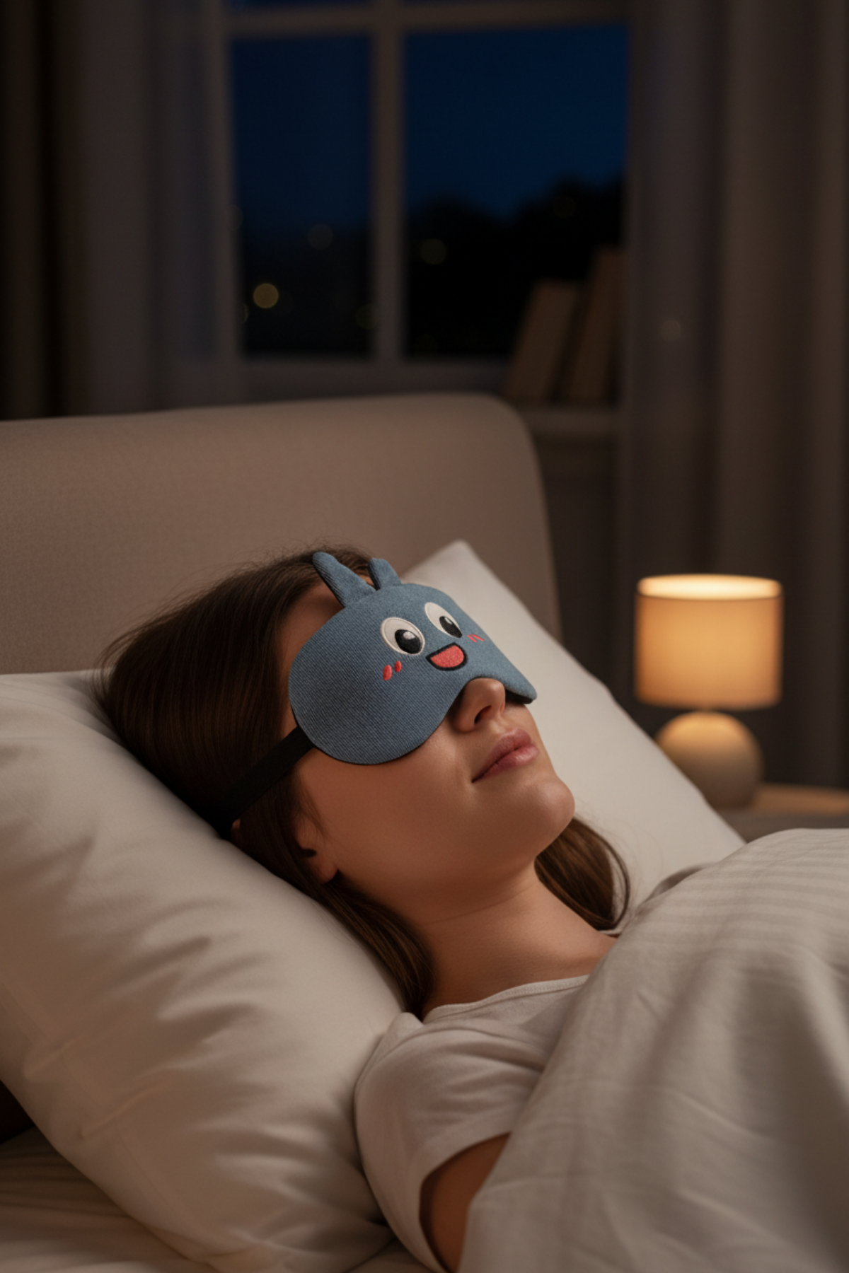 Sevimli Karakter Peluş Uyku Maskesi Göz Bandı