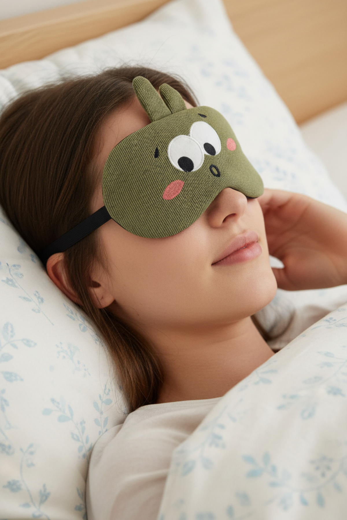 Sevimli Karakter Peluş Uyku Maskesi Göz Bandı